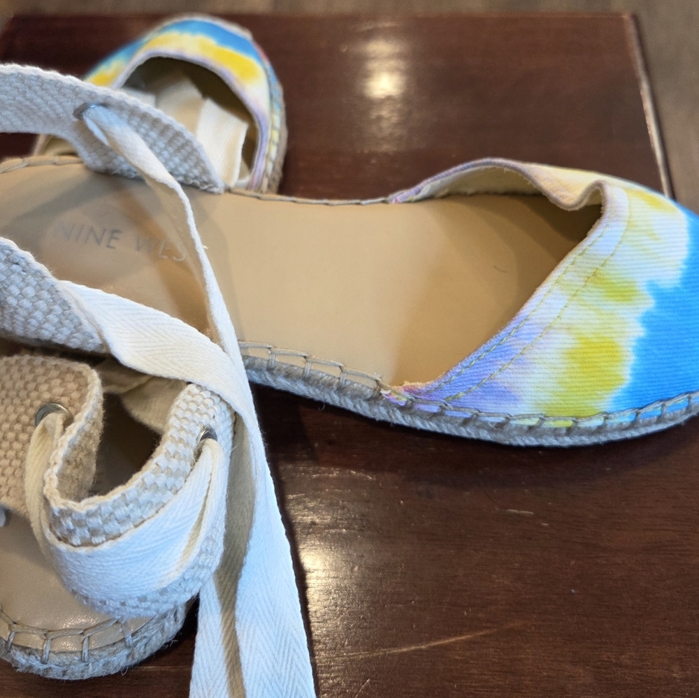 Women's Nine West Colorful Tie-Dye Espadrille Flats - Picture 7 of 12